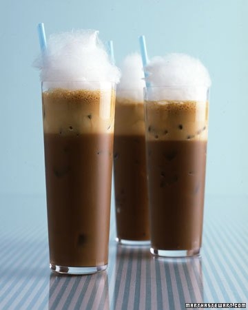 Iced Coffee Frappe with Cotton Candy